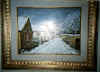 12' X 16' OIL PAINTING " SMALL VILLAGE " $600-$1200